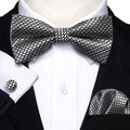 Gray Geometry Bow Tie Set - GentCrest