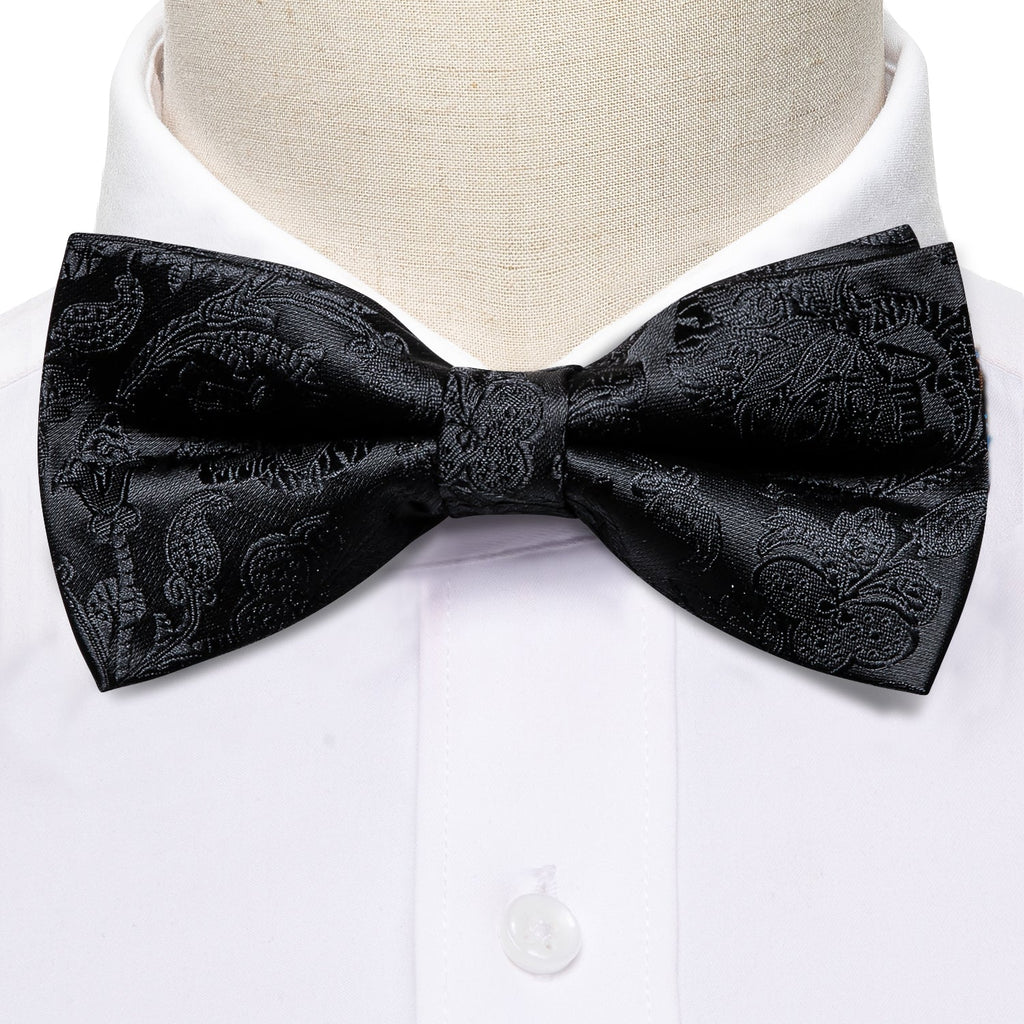 GentCrest Black Paisley Bowtie Set - Image 3