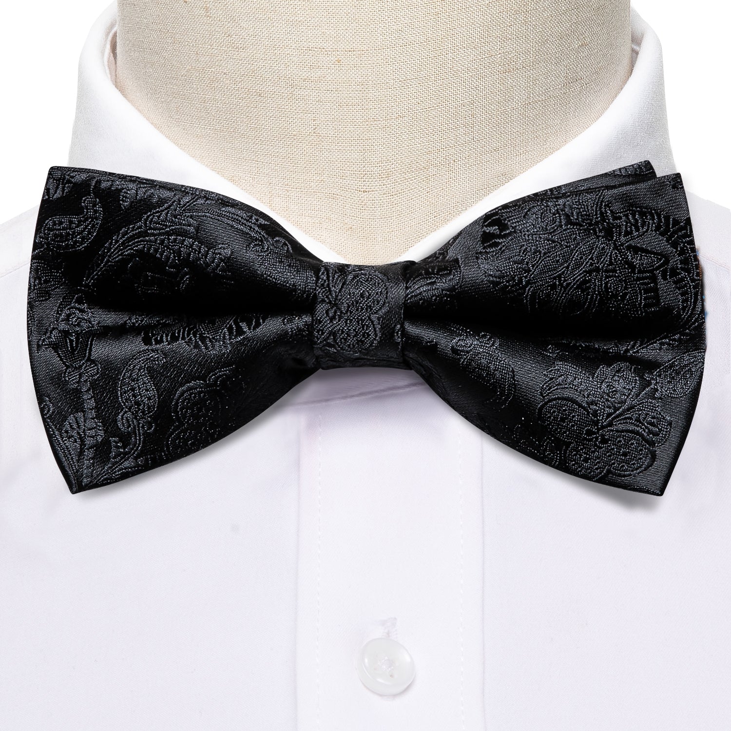 GentCrest Black Paisley Bowtie Set - Image 3