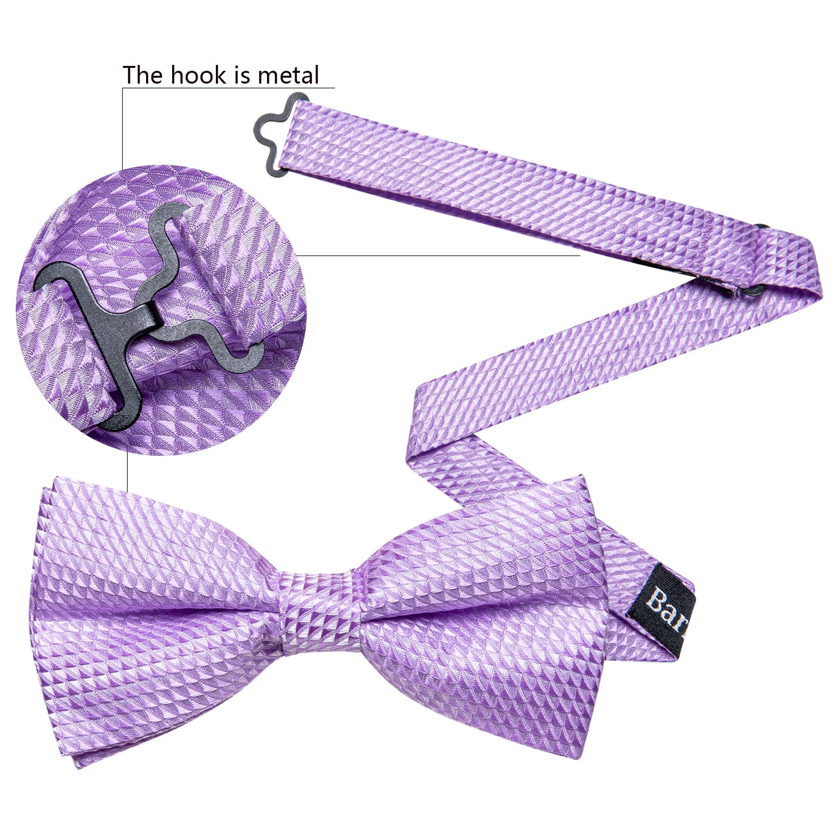 GentCrest Purple Plaid Bowtie Set - Image 5