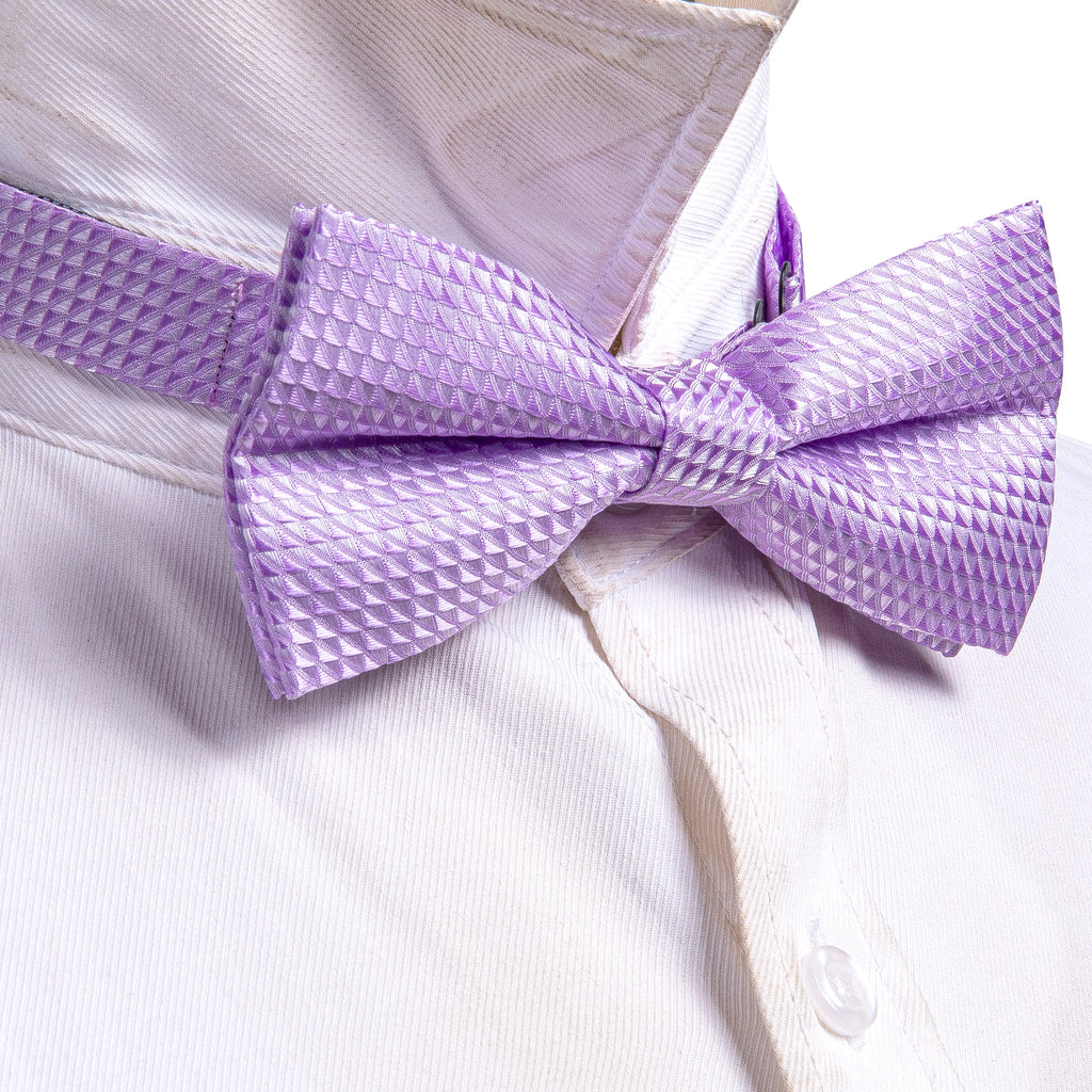 Purple Plaid Bow Tie Set - GentCrest - View 2