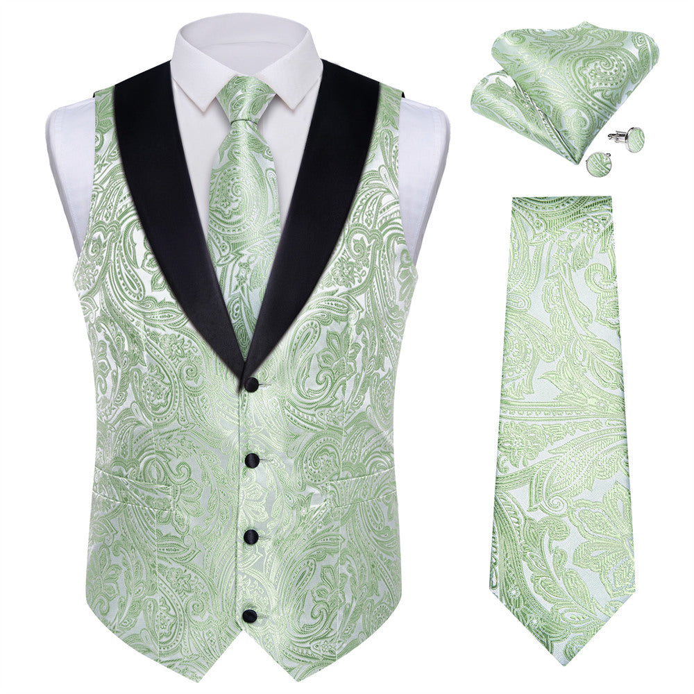 GentCrest Green Paisley Vest Set - Image 3