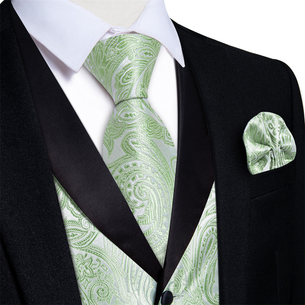GentCrest Green Paisley Vest Set - Image 1