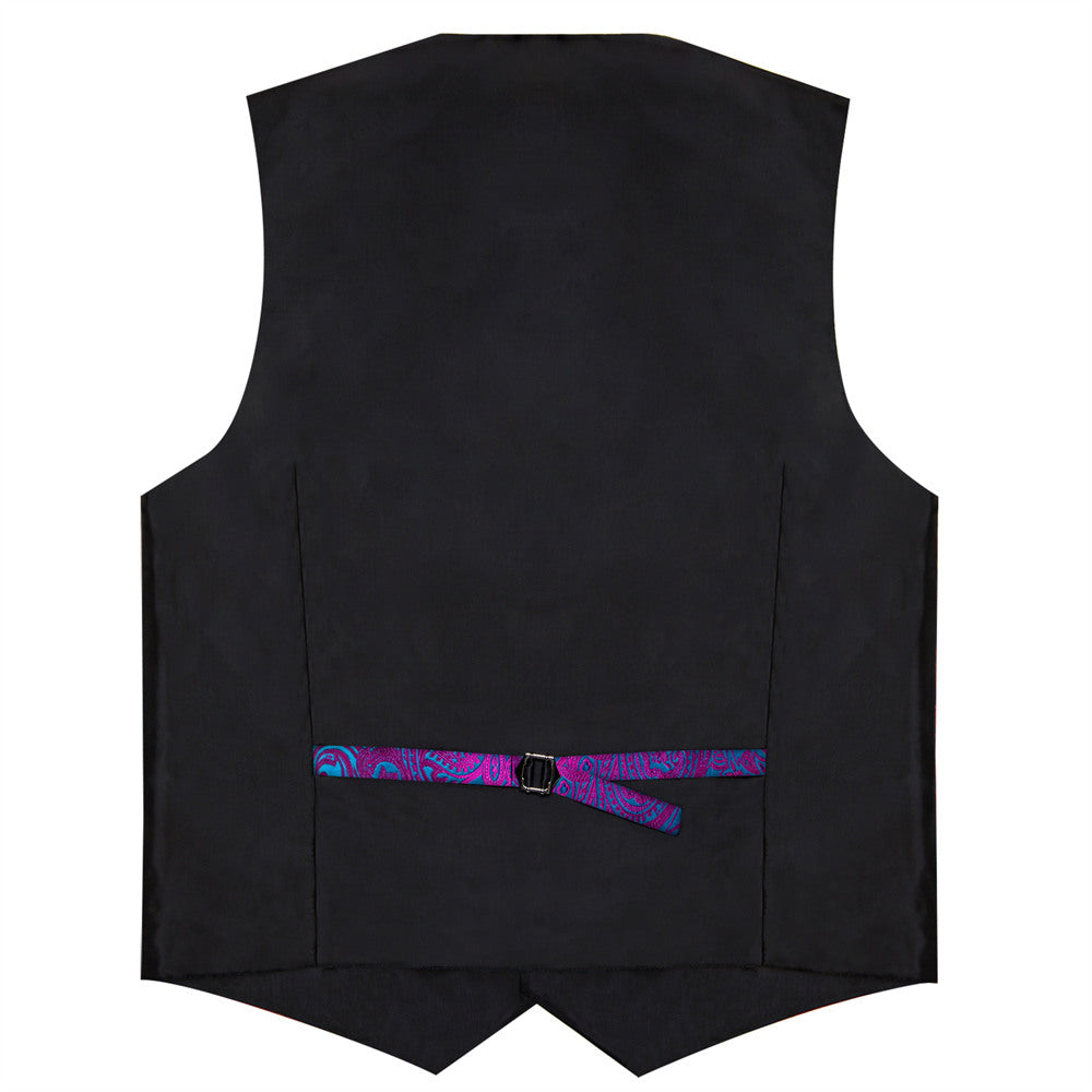 Turquoise & Fuchsia Paisley Vest Set - GentCrest - View 3