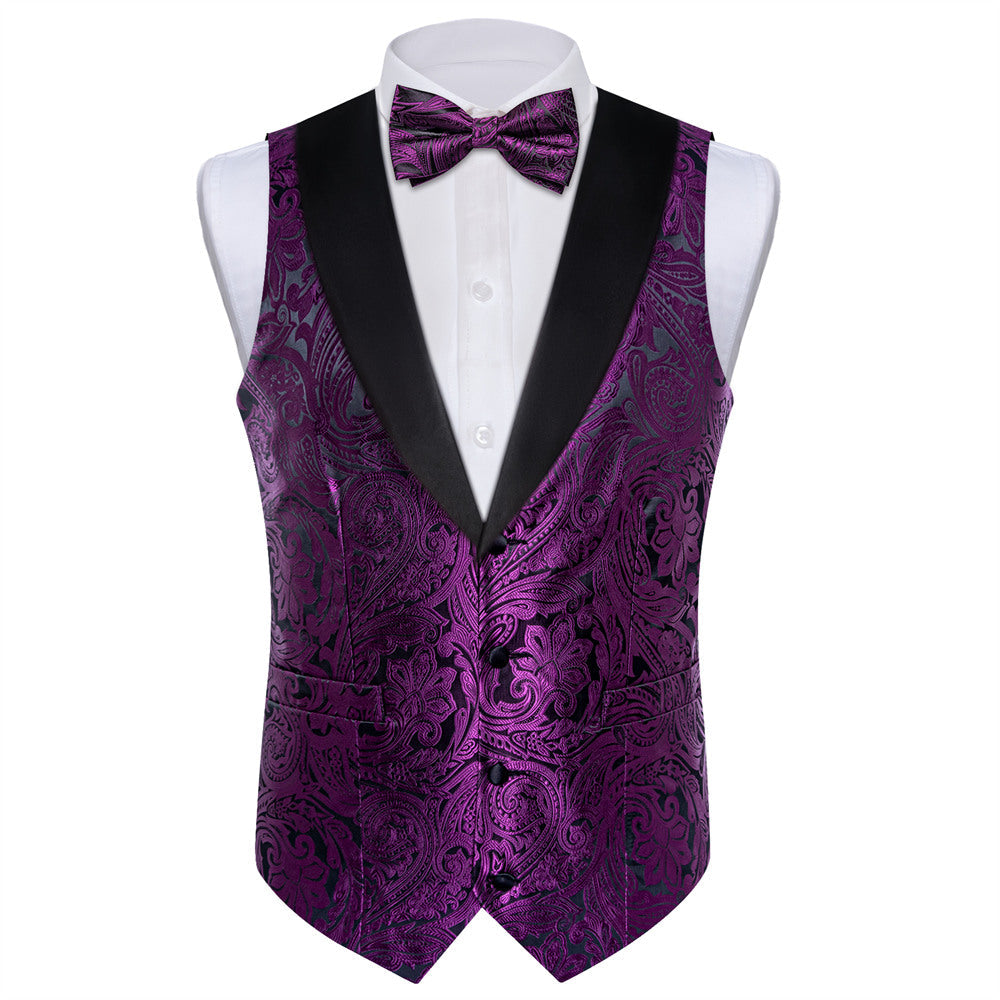 GentCrest Purple Paisley Vest Set - Image 4