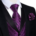 GentCrest Purple Paisley Vest Set - Image 1