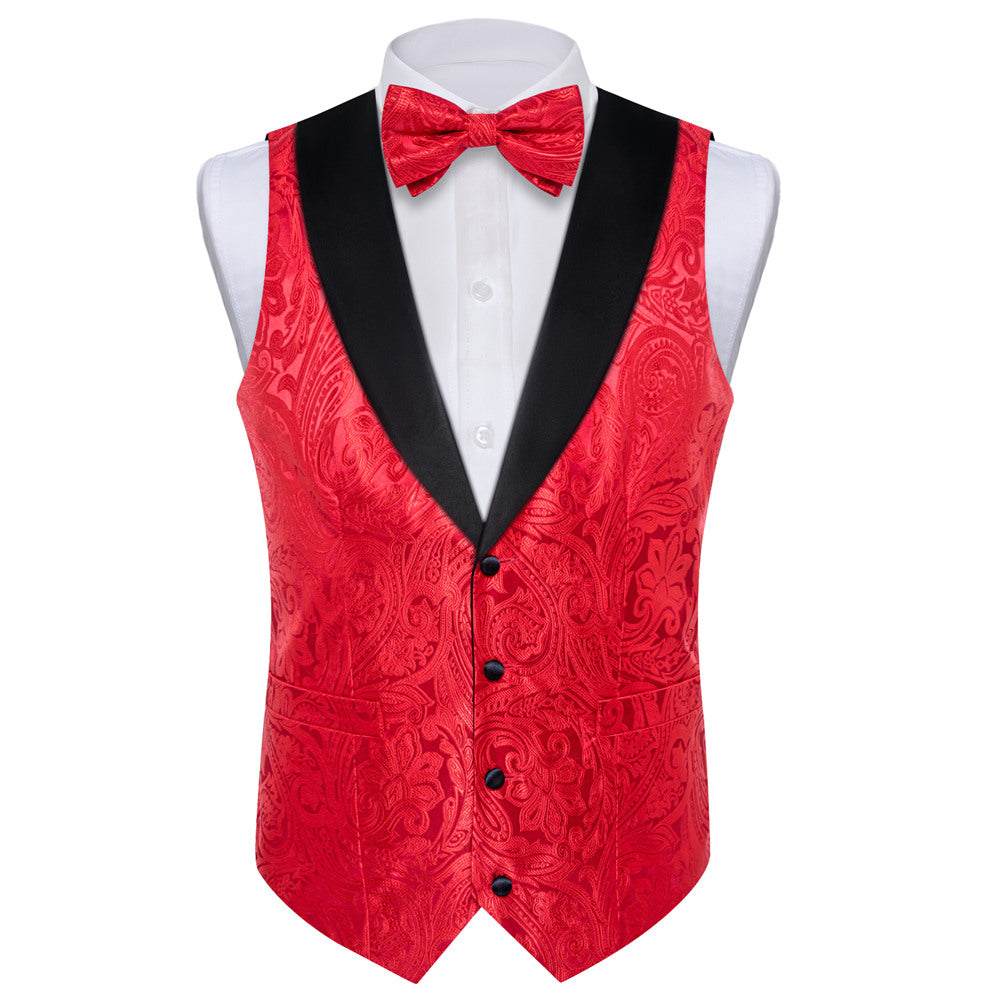 GentCrest Red Paisley Vest Set - Image 4