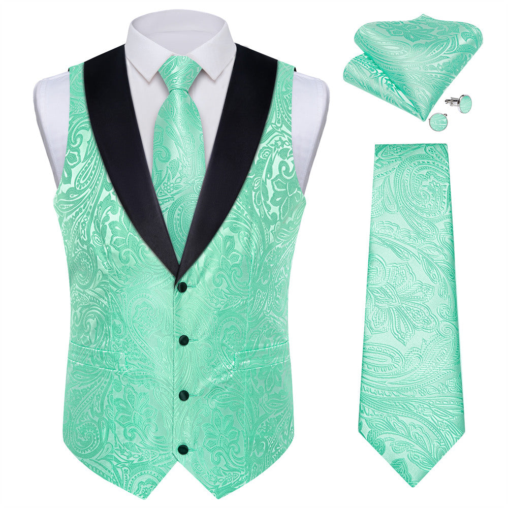 GentCrest Green Paisley Vest Set - Image 3