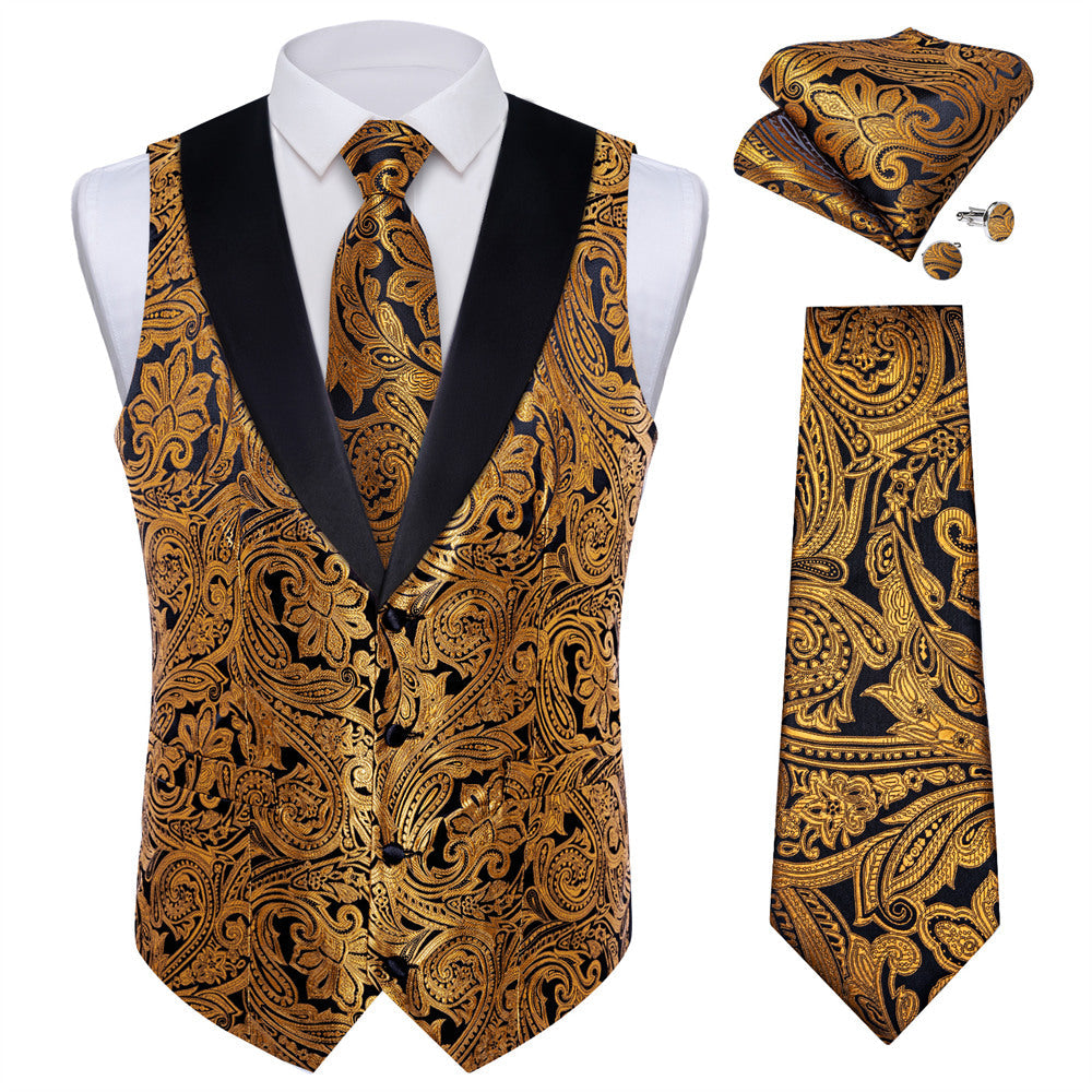 GentCrest Black Paisley Vest Set - Image 3