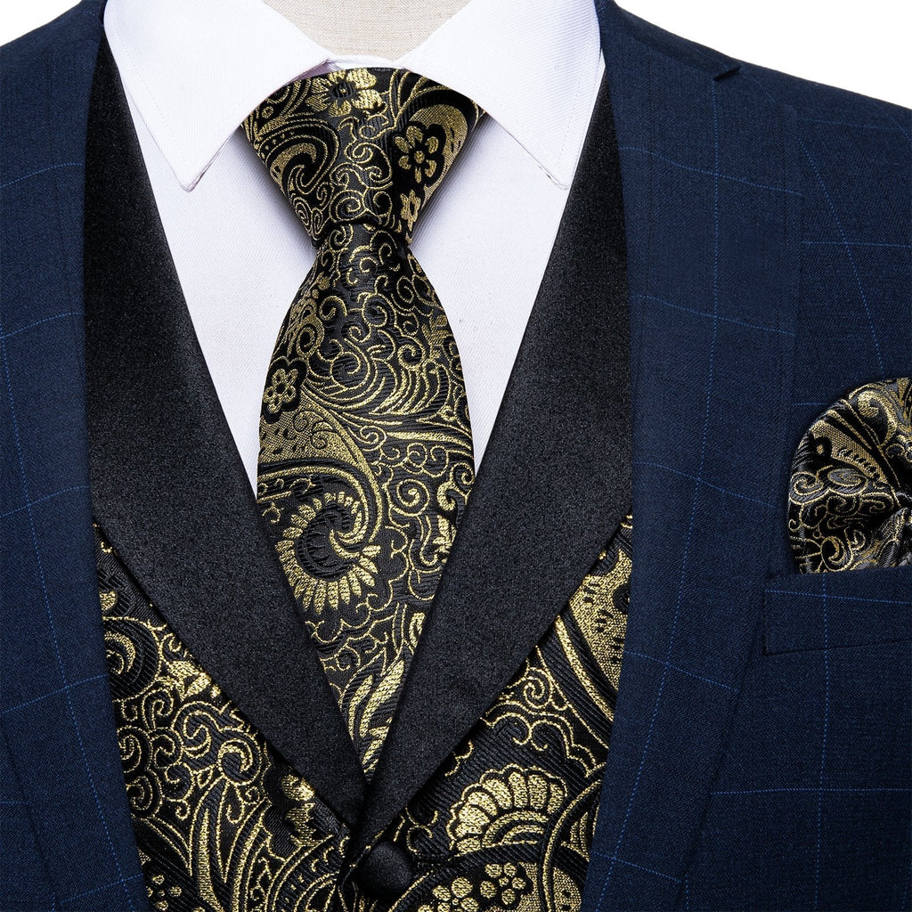 GentCrest Black Paisley Vest Set - Image 3