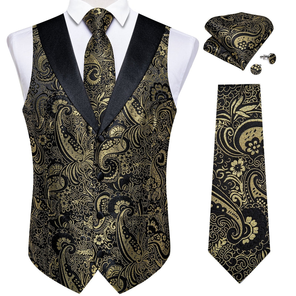 GentCrest Black Paisley Vest Set - Image 4