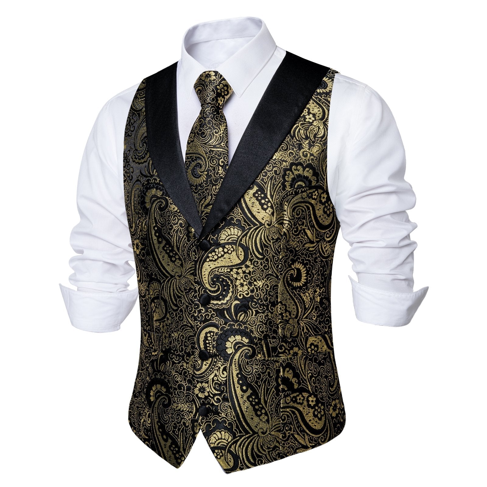 GentCrest Black Paisley Vest Set - Image 5