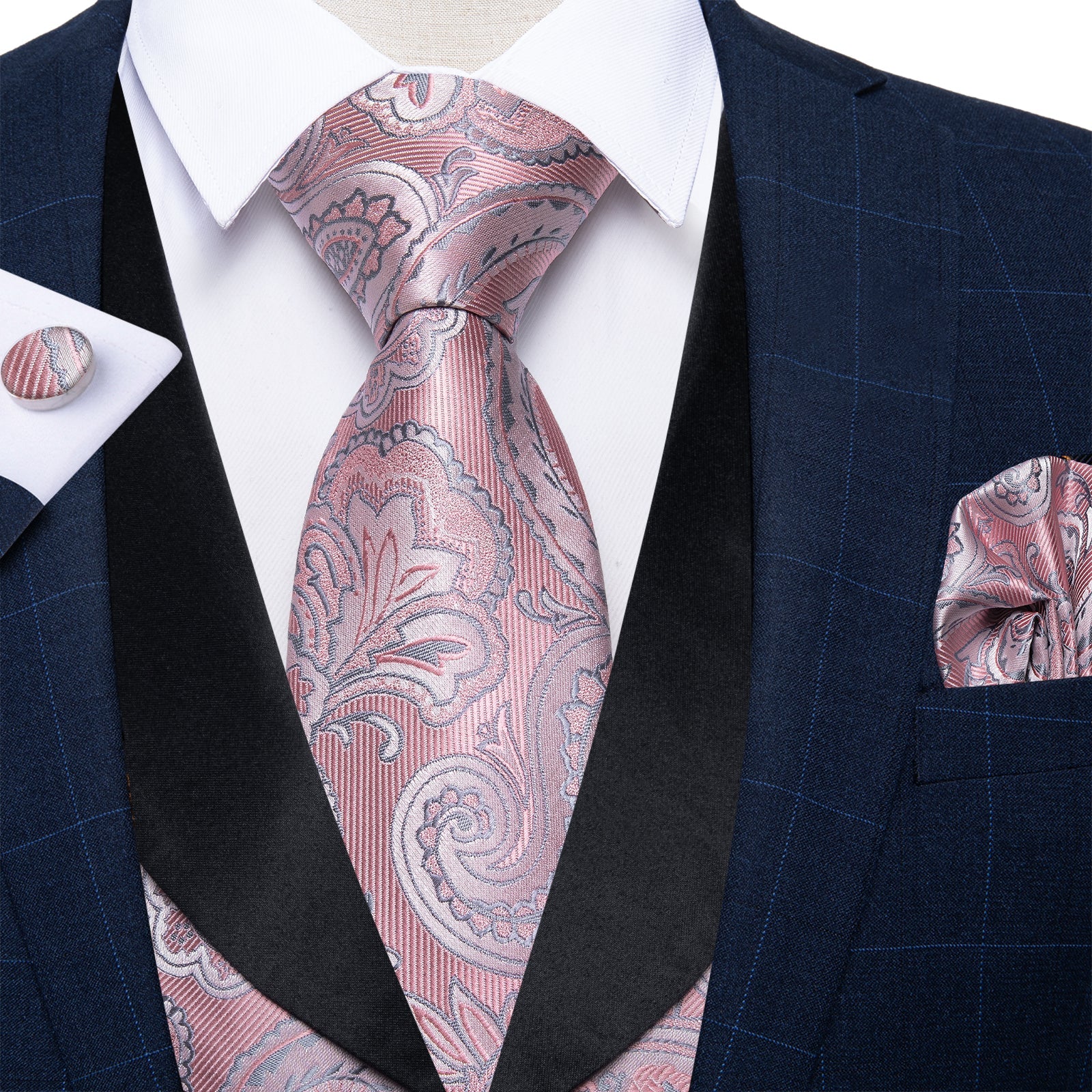 GentCrest Black Paisley Vest Set - Image 3