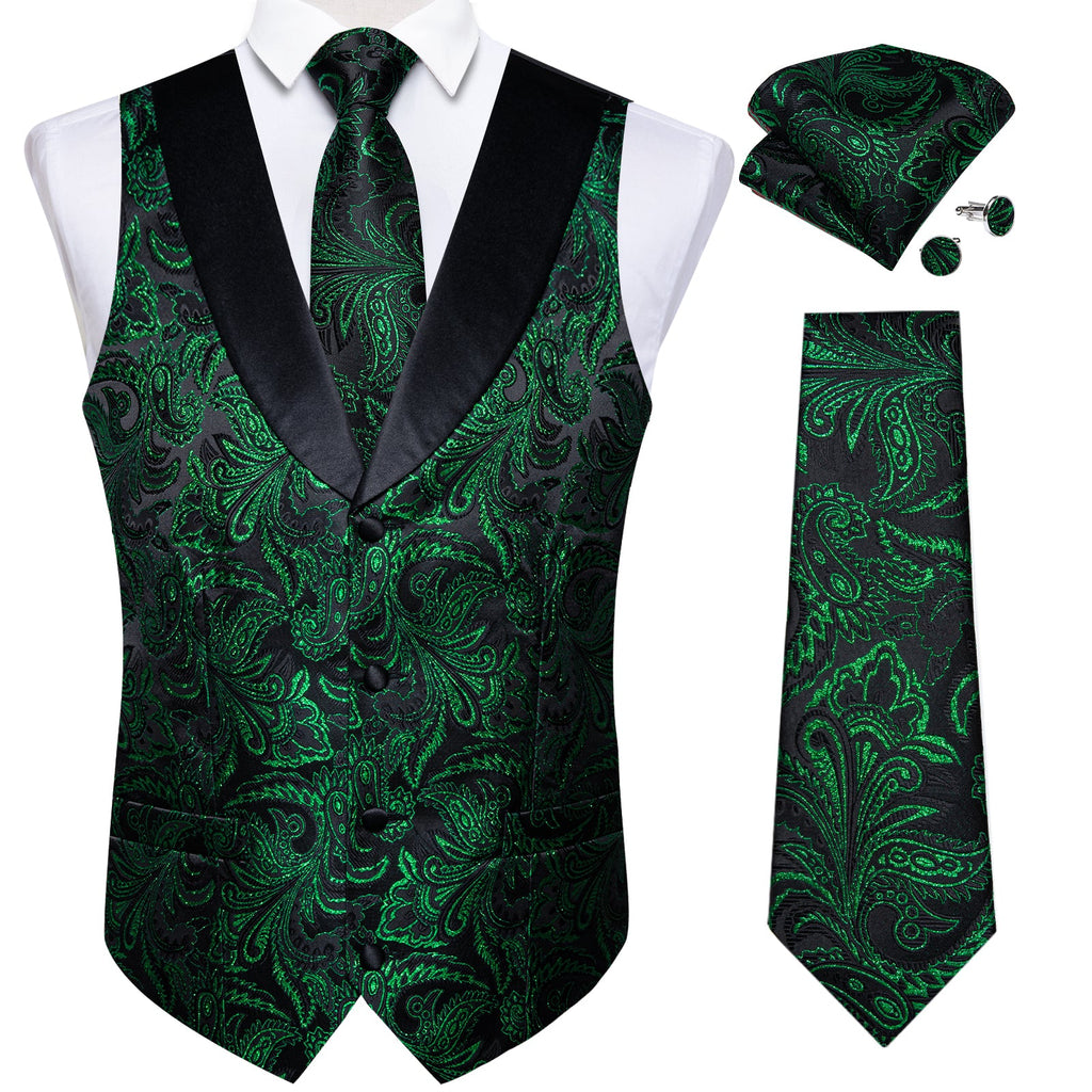 GentCrest Black Paisley Vest Set - Image 1