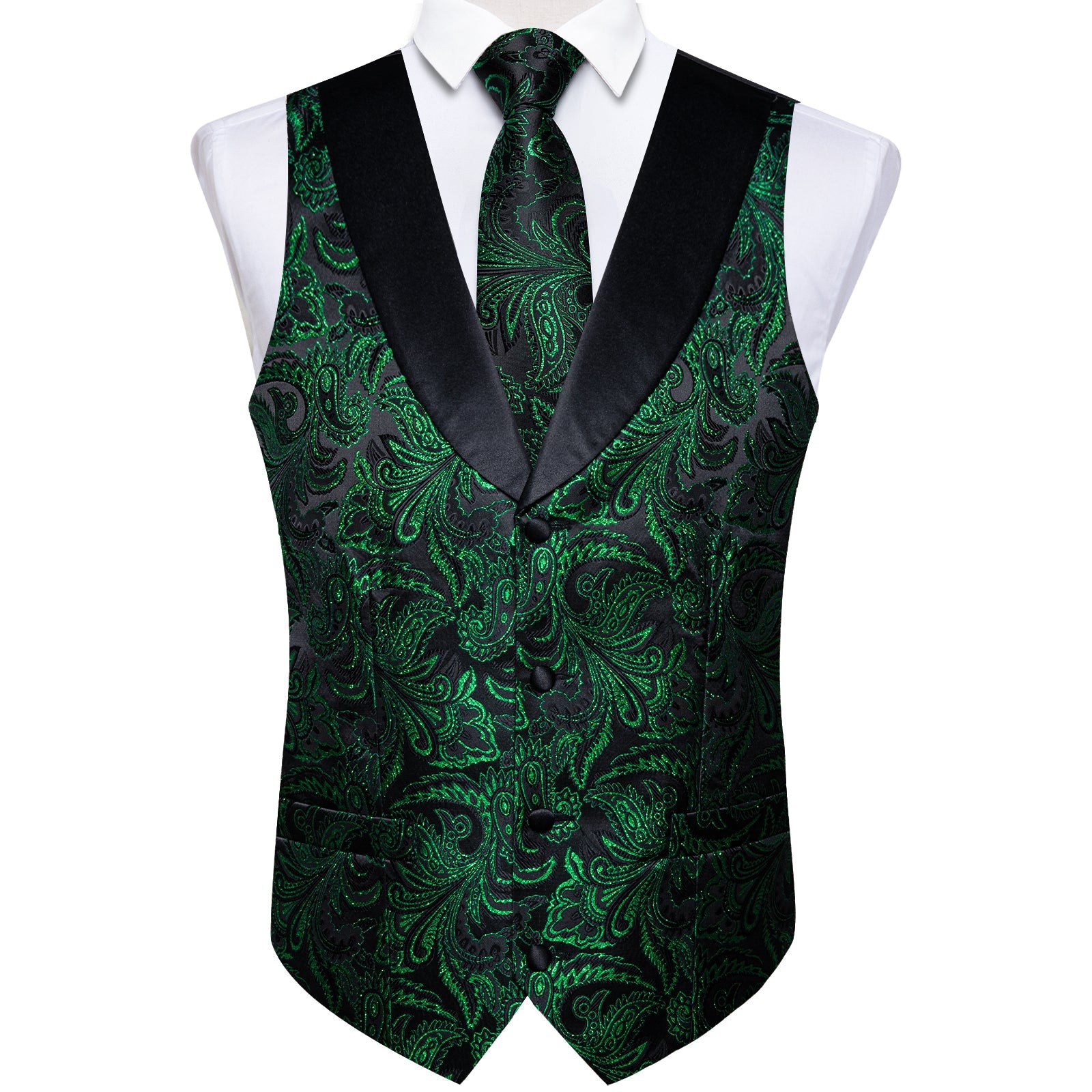GentCrest Black Paisley Vest Set - Image 3