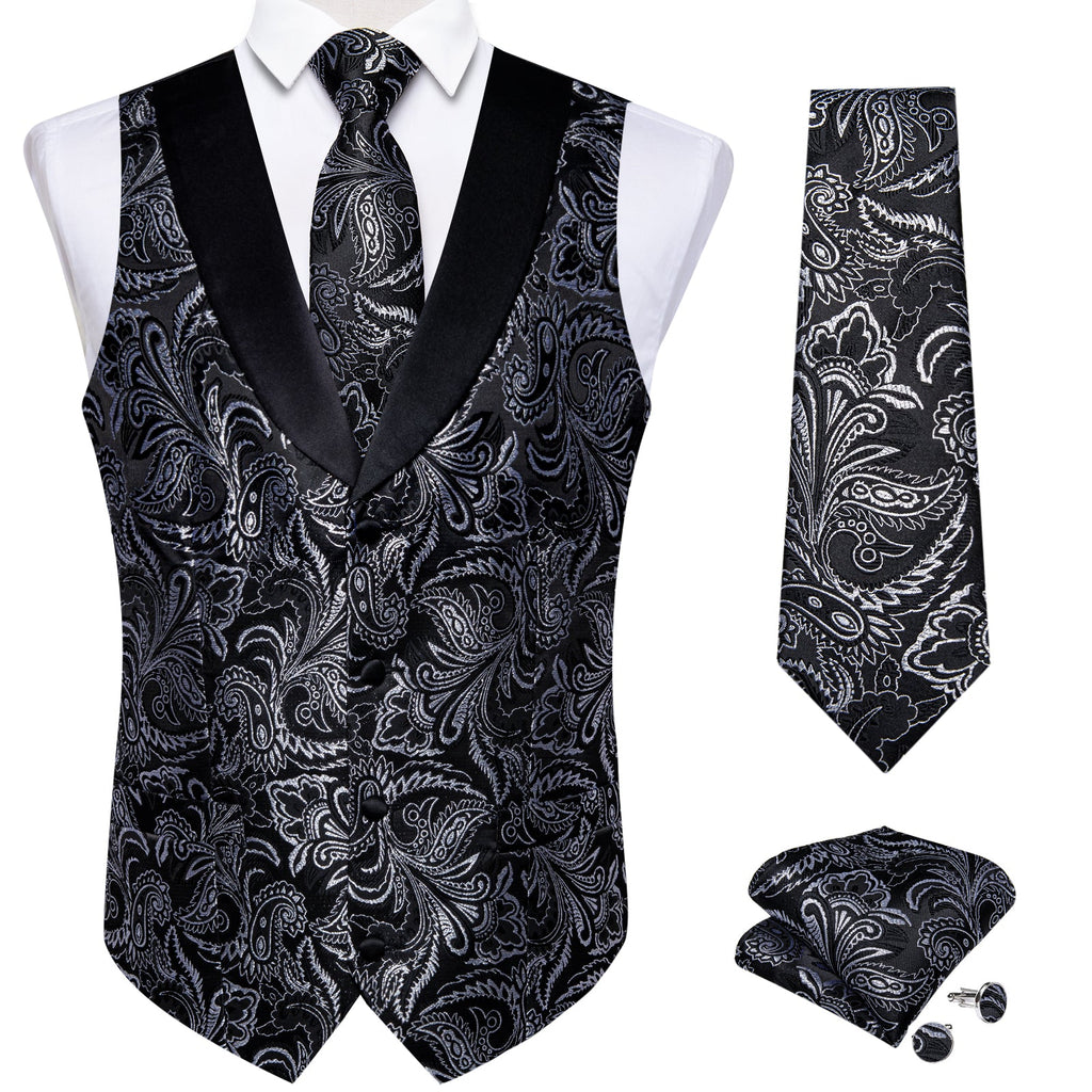 GentCrest Black Paisley Vest Set - Image 4