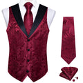 GentCrest Burgundy Paisley Vest Set - Image 1