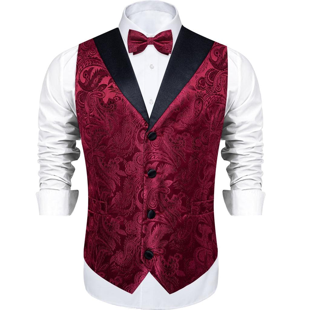 GentCrest Burgundy Paisley Vest Set - Image 5