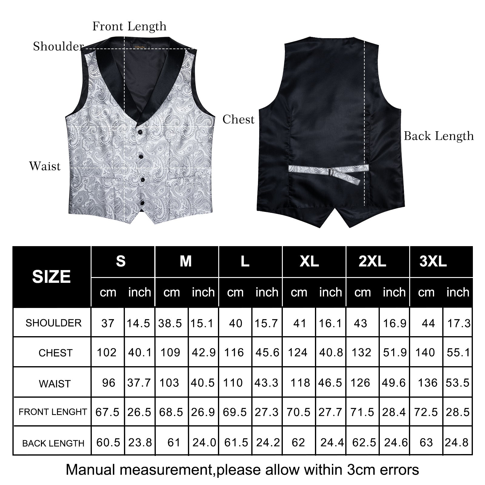 GentCrest Black Paisley Vest Set - Image 6