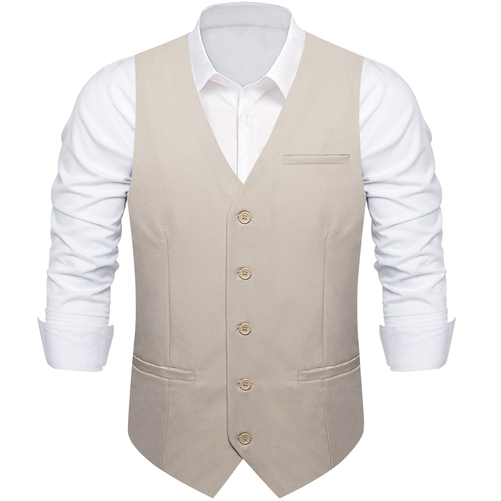 GentCrest Champagne Solid Vest - Image 2
