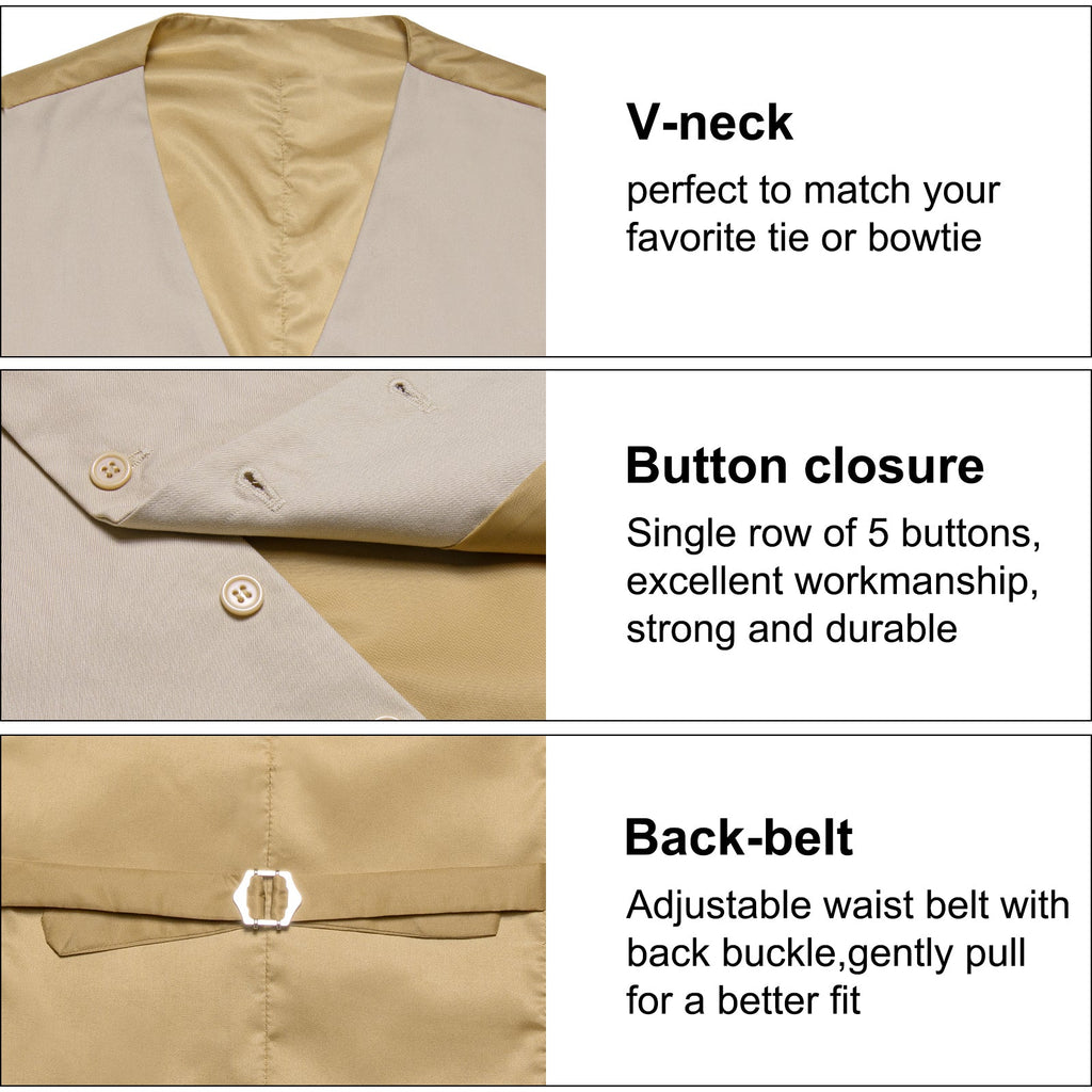 GentCrest Champagne Solid Vest - Image 6