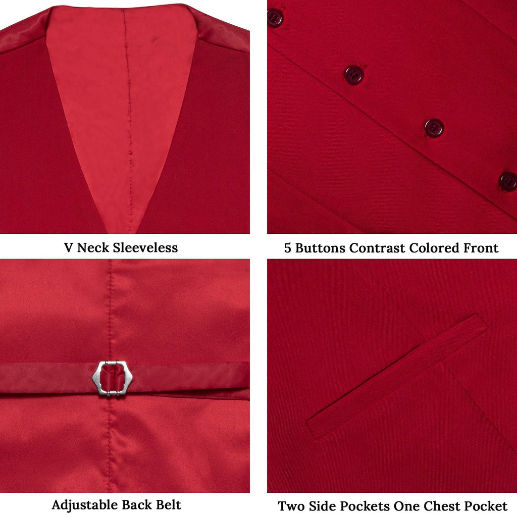 GentCrest Red Solid Vest - Image 5