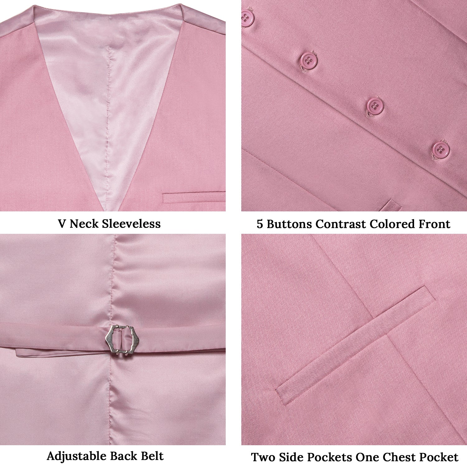 GentCrest Pink Solid Vest - Image 6