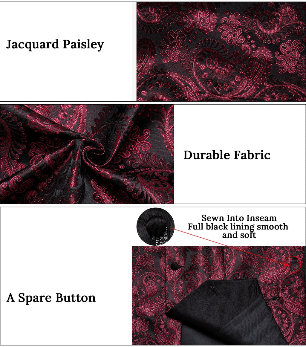 GentCrest Black Paisley Vest Set - Image 6