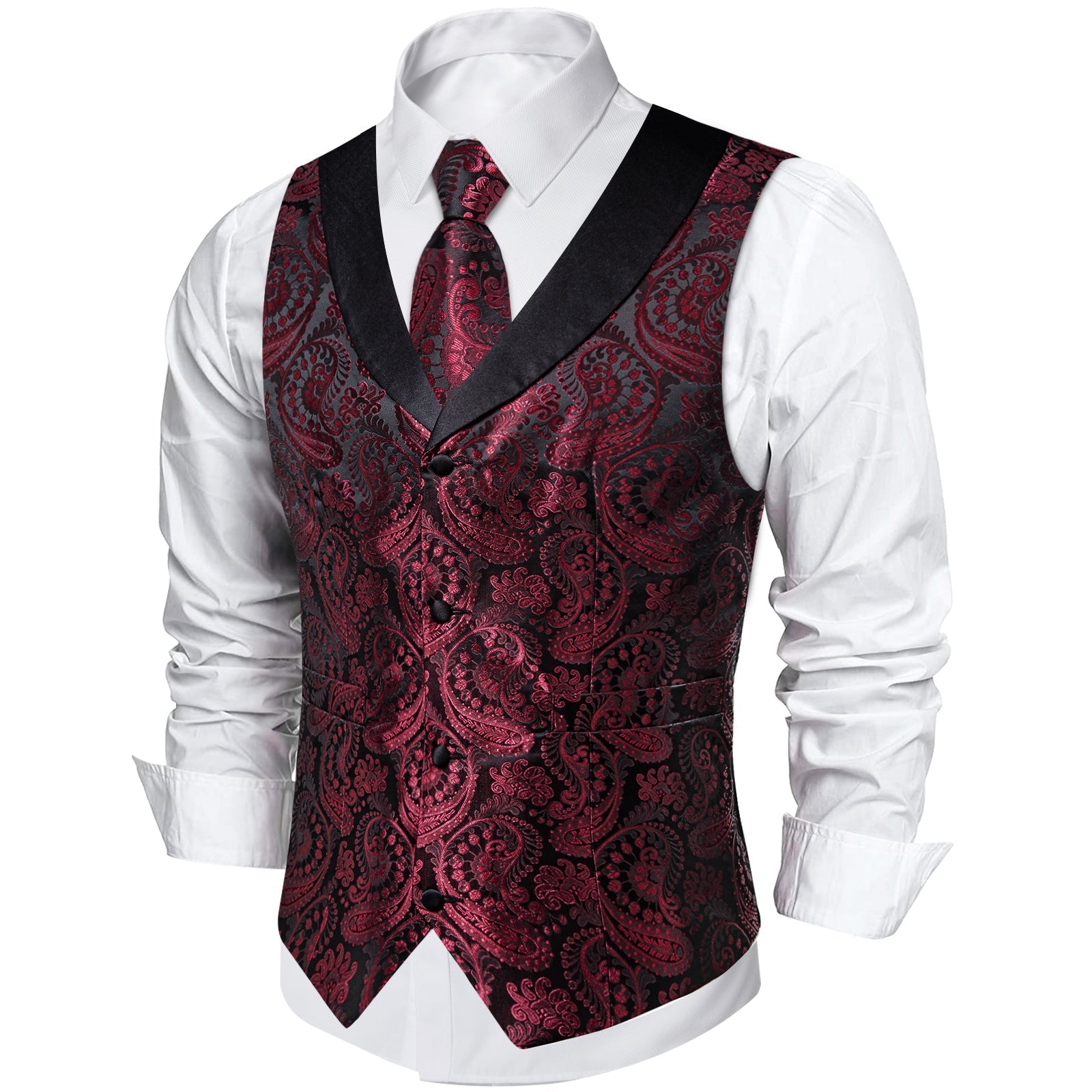 GentCrest Black Paisley Vest Set - Image 5