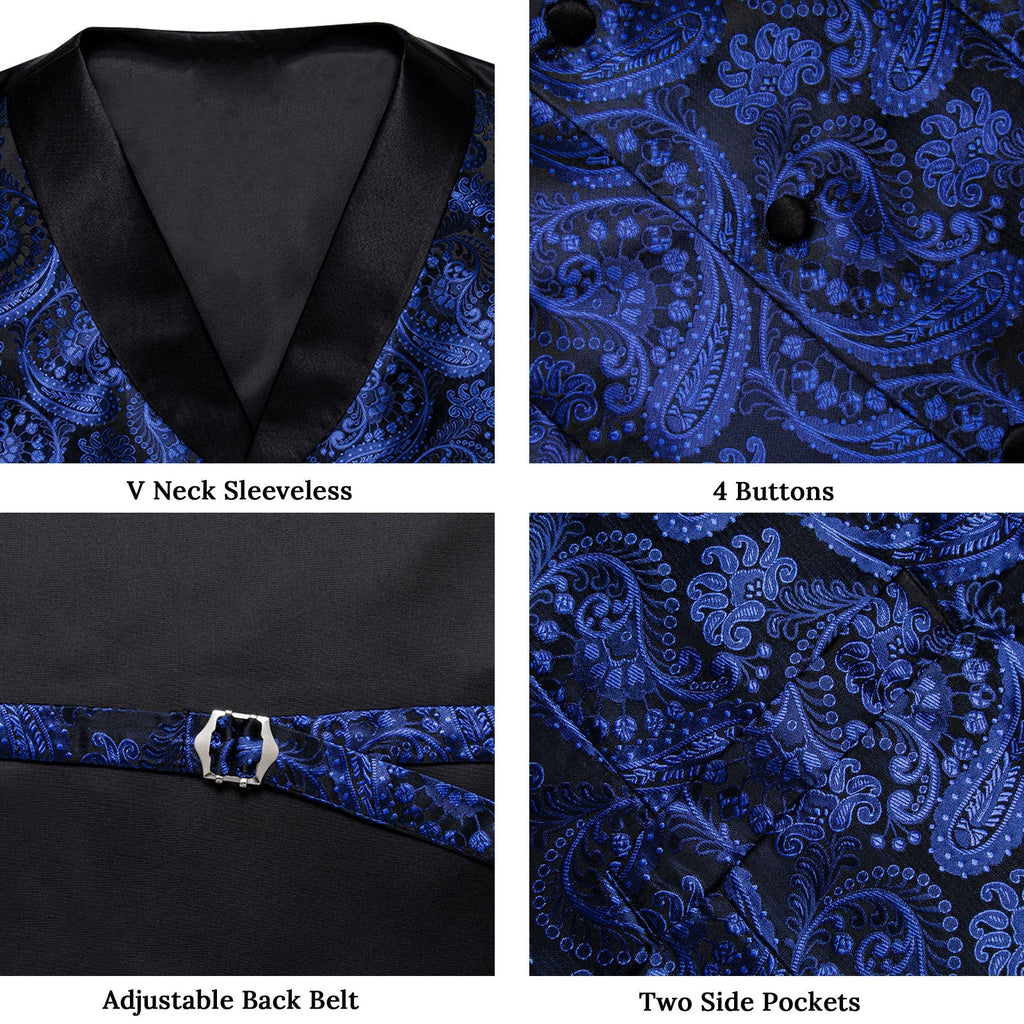 GentCrest Black Paisley Vest Set - Image 5