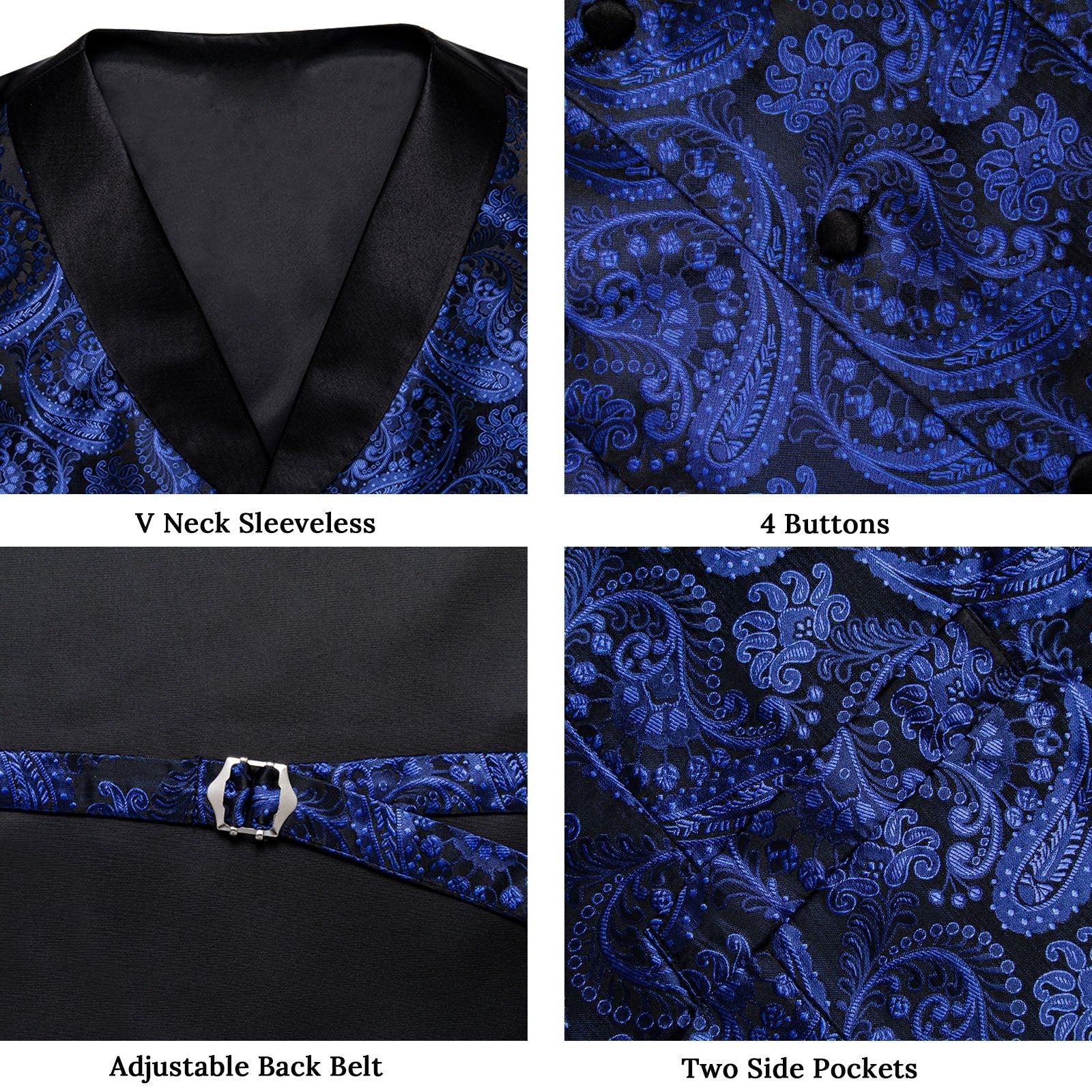 GentCrest Black Paisley Vest Set - Image 5