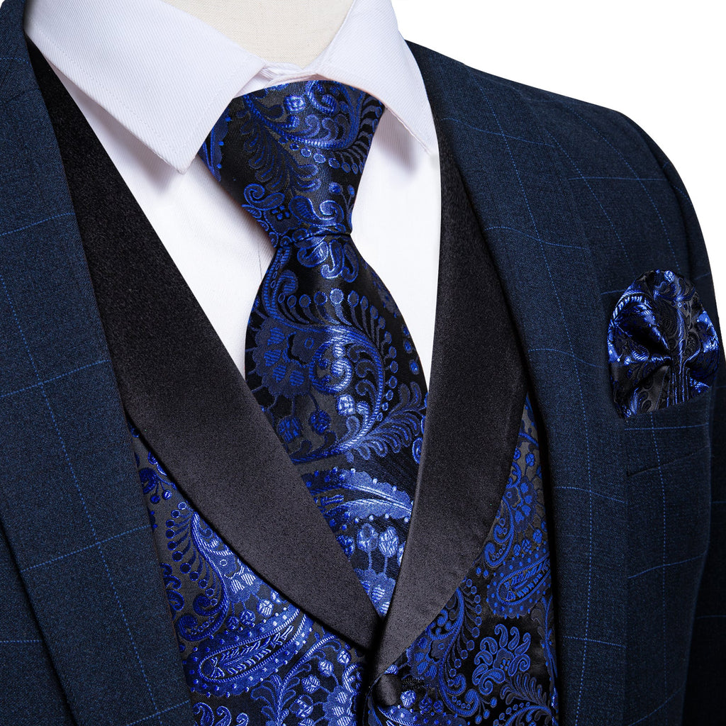 GentCrest Black Paisley Vest Set - Image 1