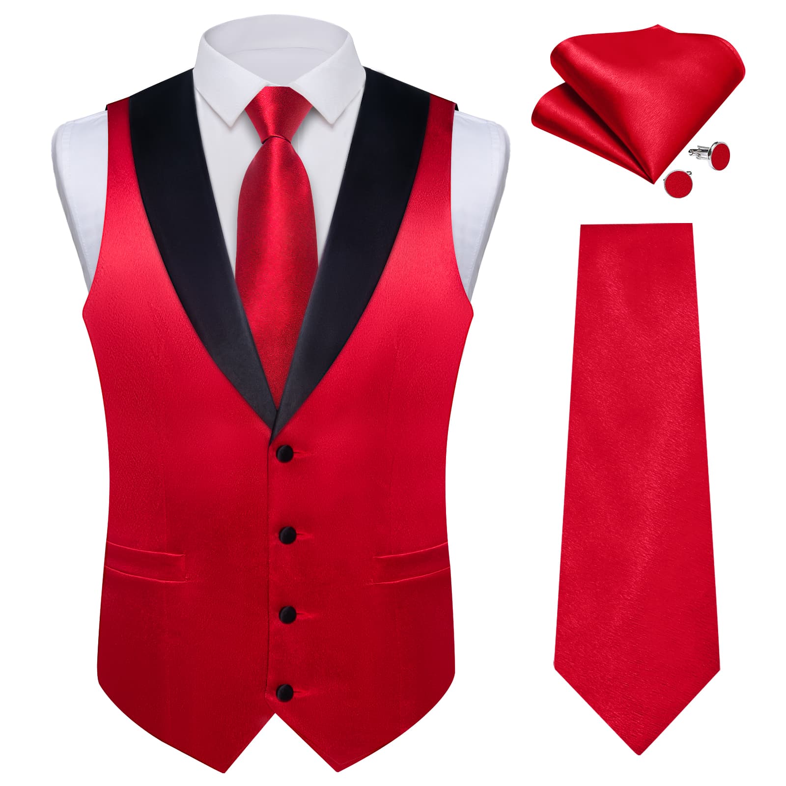 GentCrest Red Solid Vest Set - Image 2