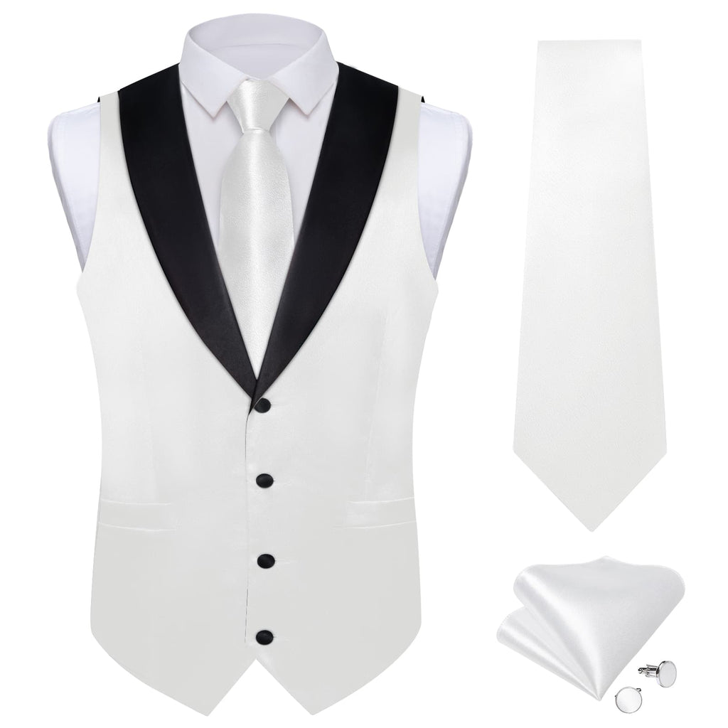 GentCrest White Solid Vest Set - Image 3