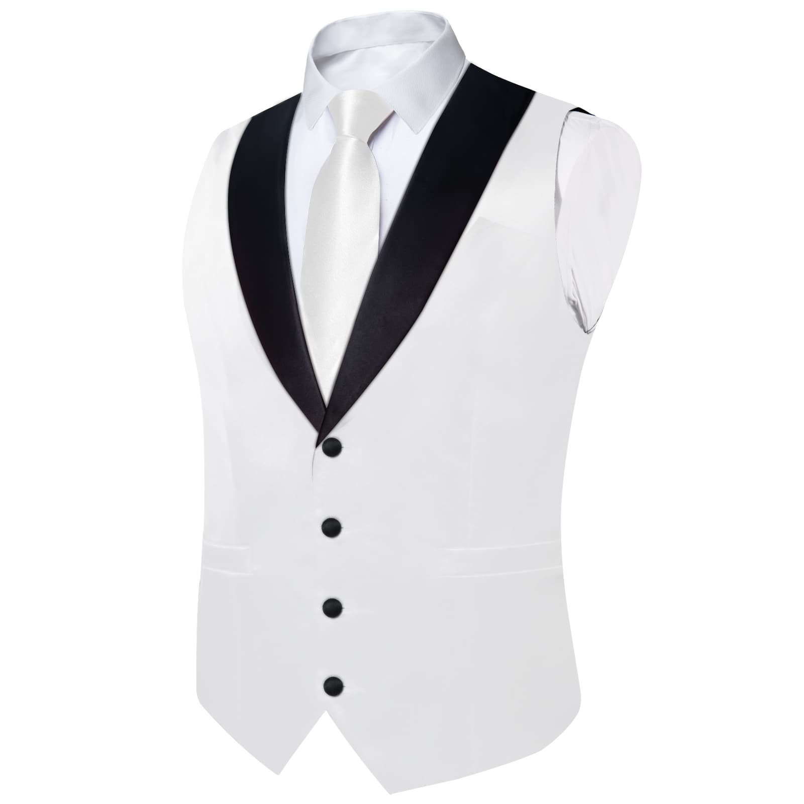 GentCrest White Solid Vest Set - Image 5