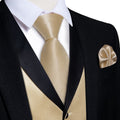 GentCrest Champagne Solid Vest Set - Image 1