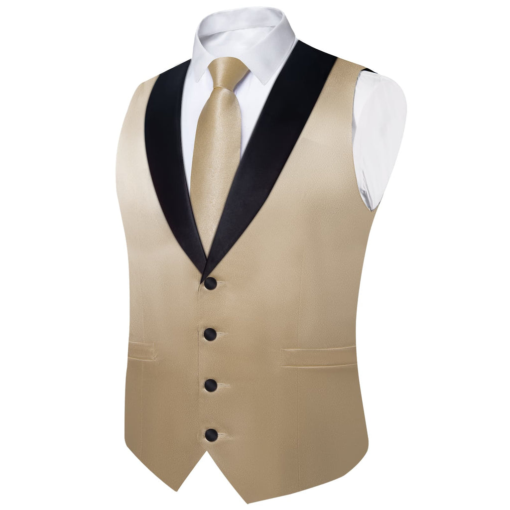 GentCrest Champagne Solid Vest Set - Image 5
