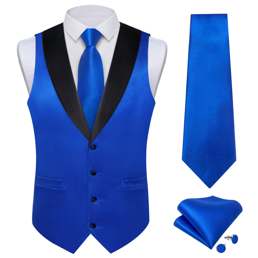 GentCrest Blue Solid Vest Set - Image 3