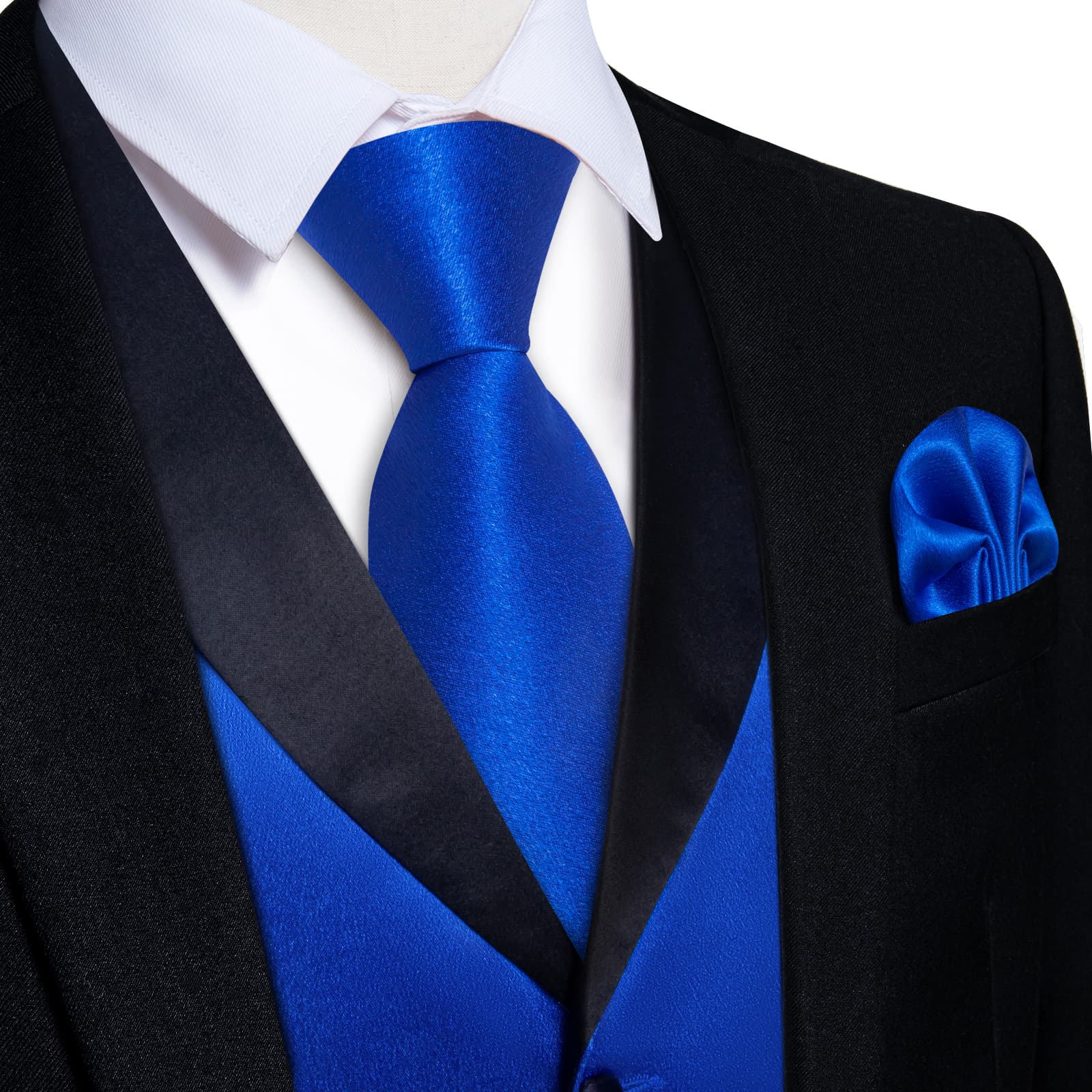 GentCrest Blue Solid Vest Set - Image 1