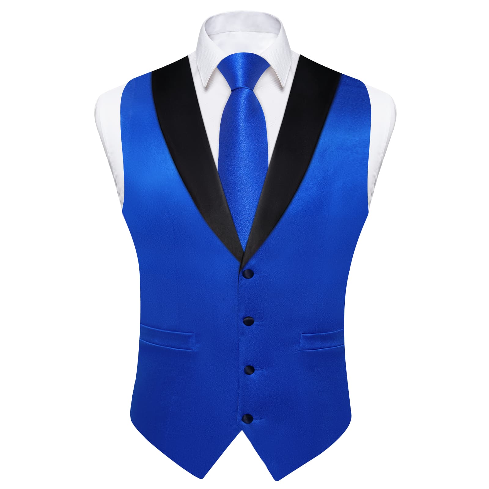 GentCrest Blue Solid Vest Set - Image 4