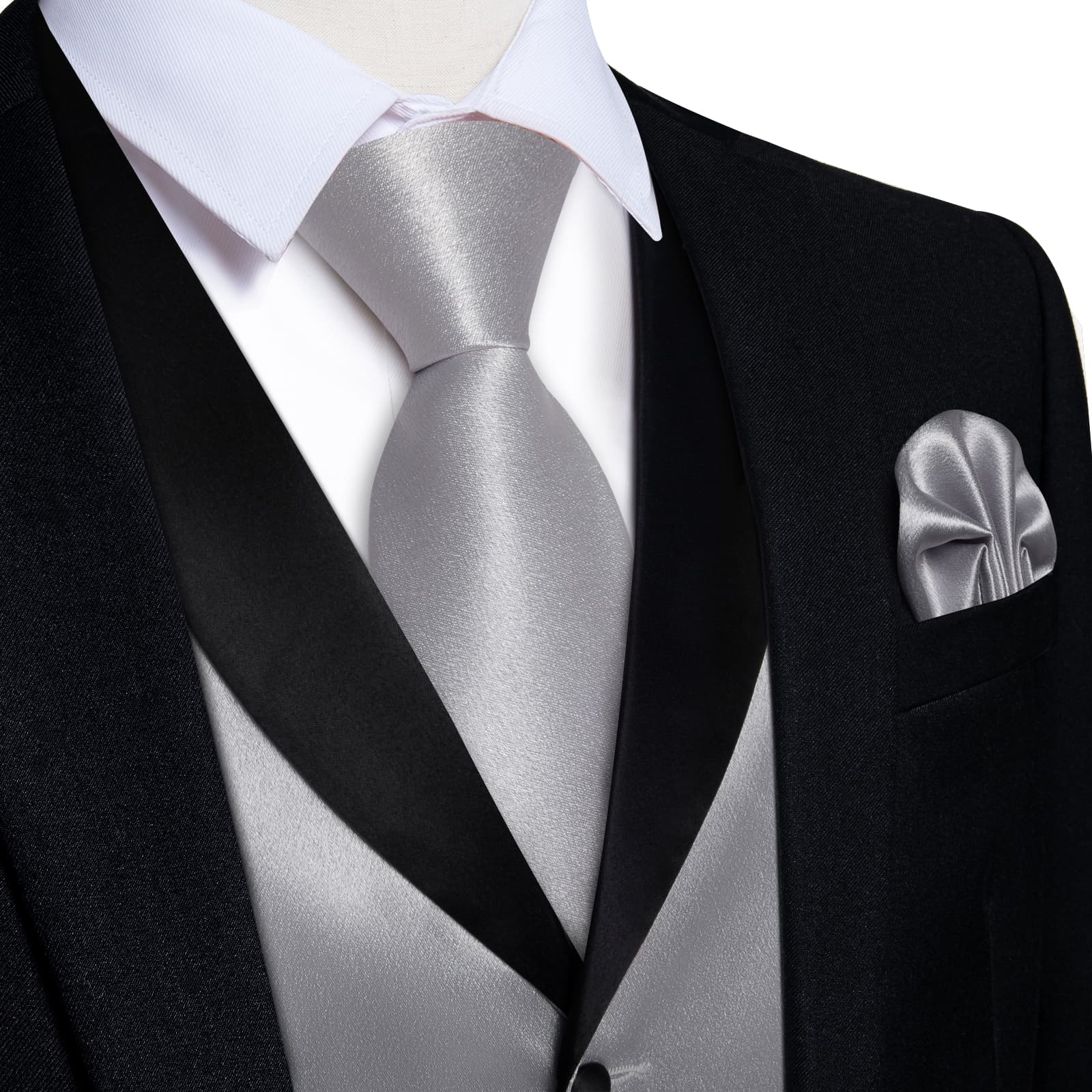 GentCrest Grey Solid Vest Set - Image 1