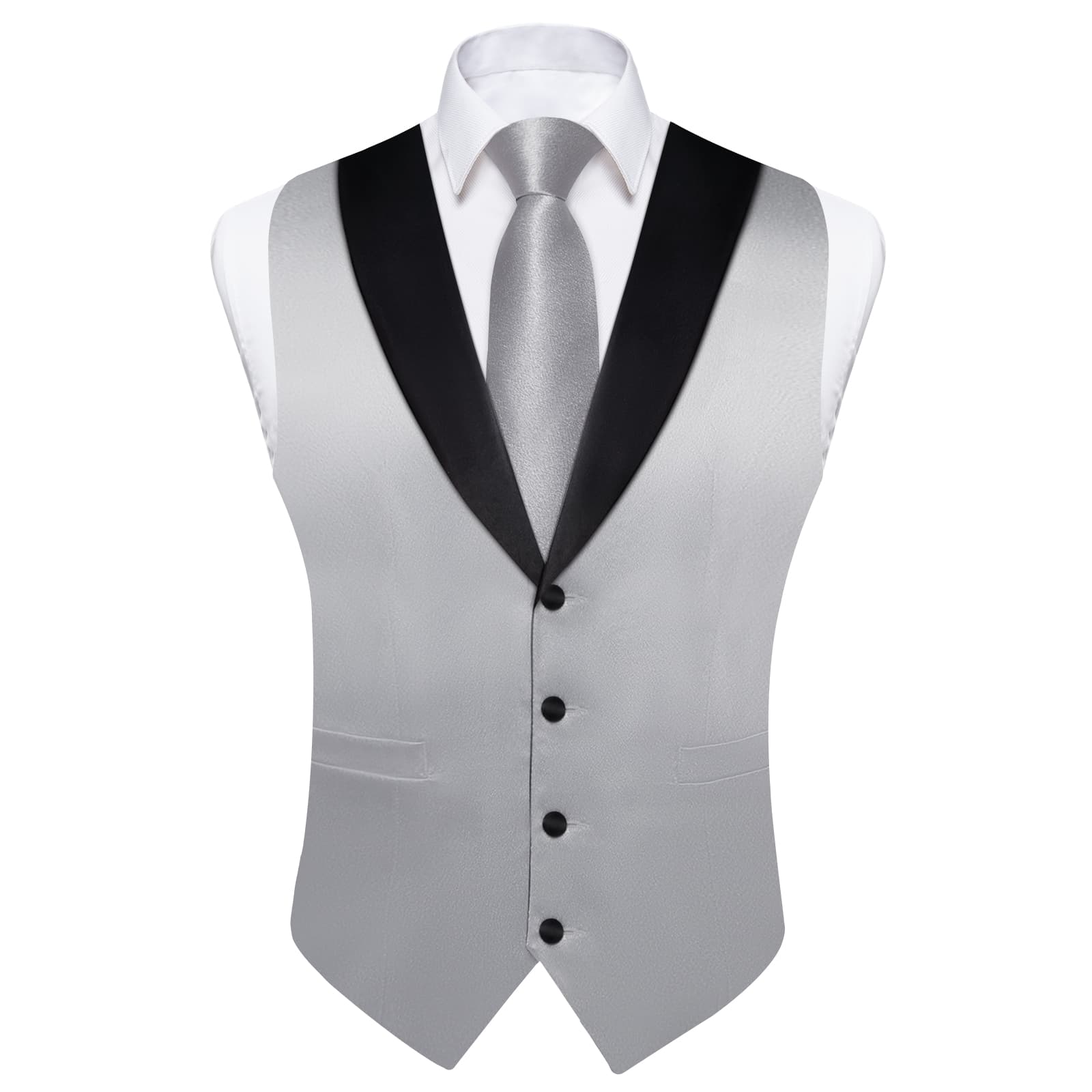 GentCrest Grey Solid Vest Set - Image 4