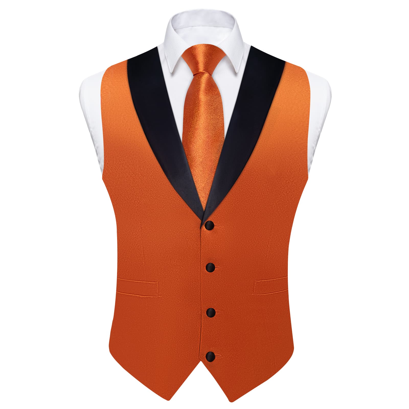 GentCrest Orange Solid Vest Set - Image 4