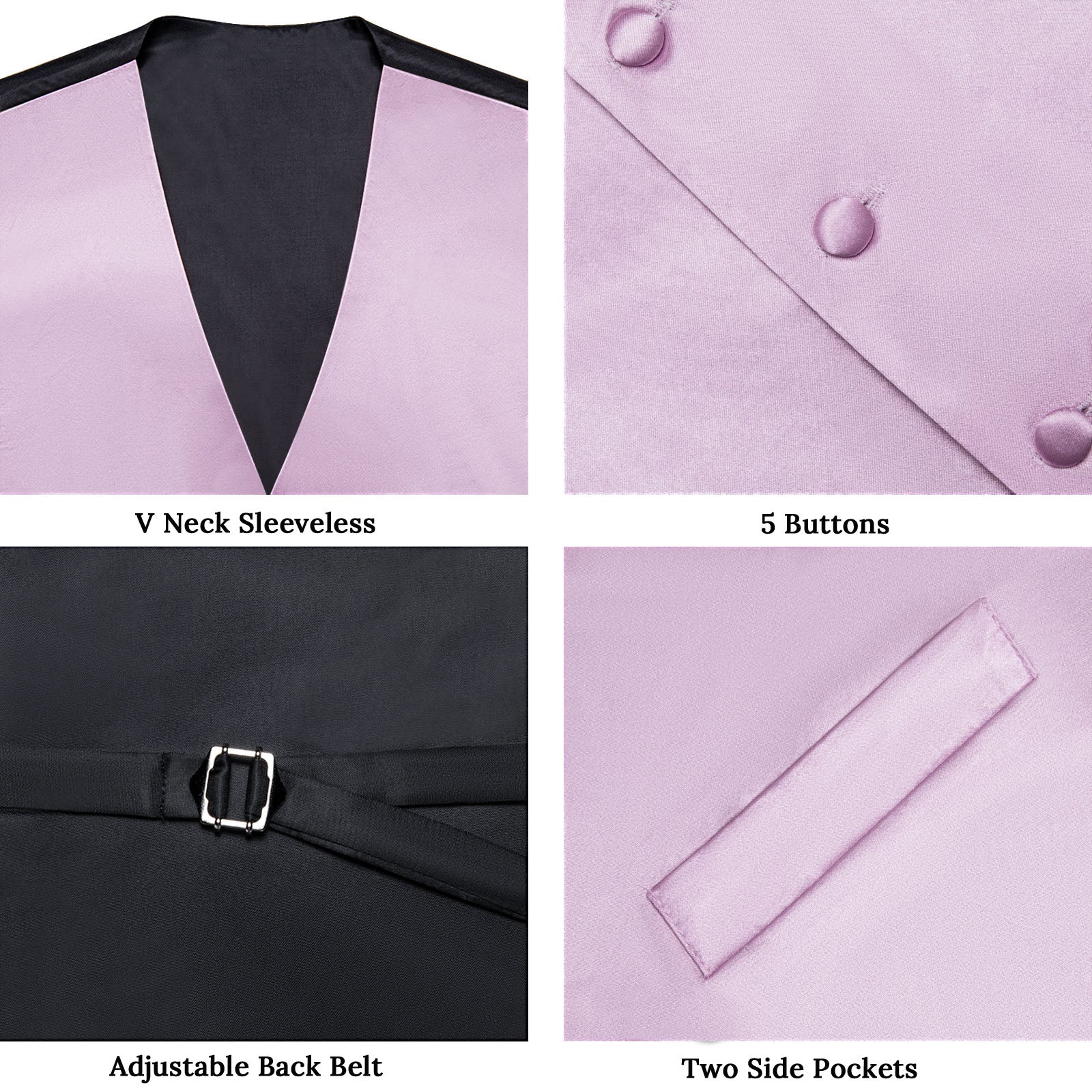 GentCrest Purple Solid Vest Set - Image 3