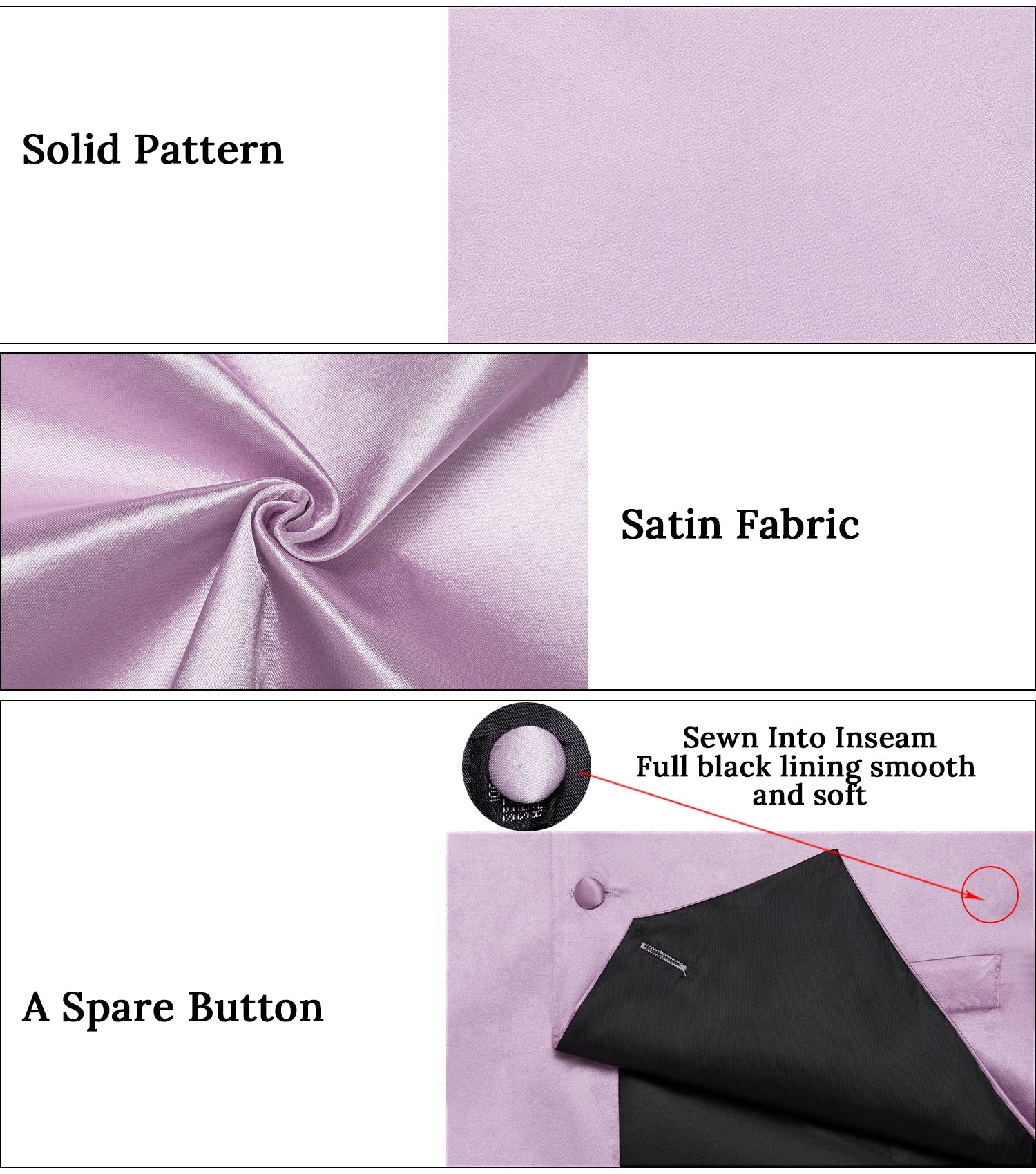 GentCrest Purple Solid Vest Set - Image 4