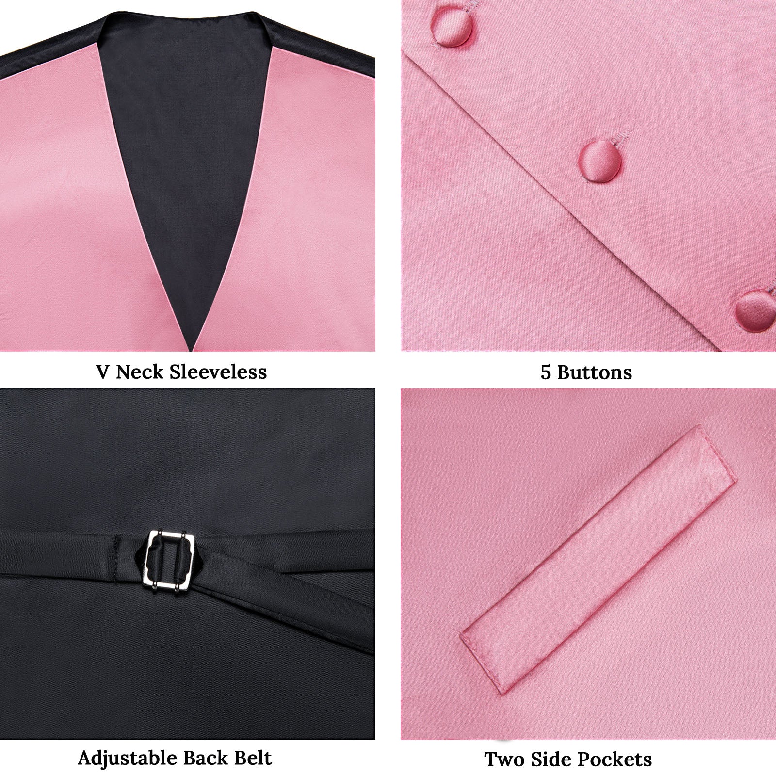 GentCrest Pink Solid Vest Set - Image 8