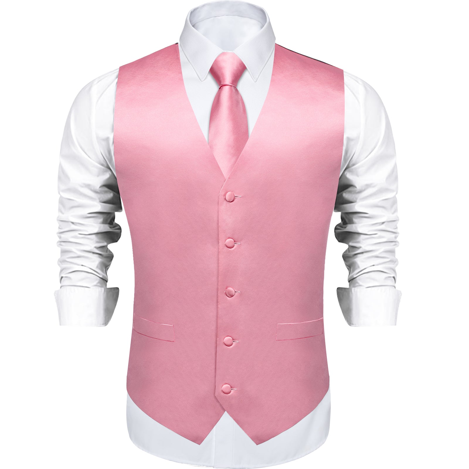 GentCrest Pink Solid Vest Set - Image 4