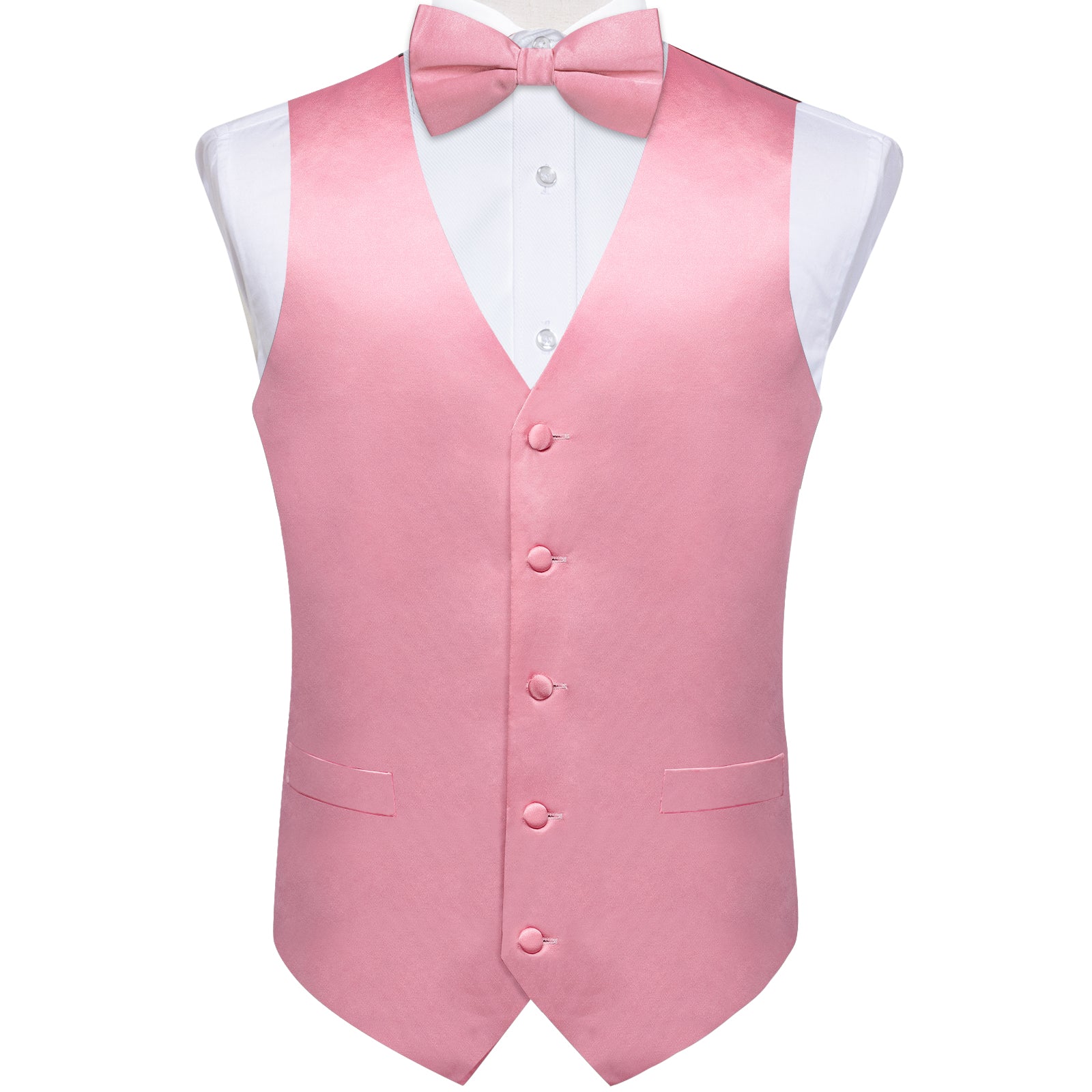 GentCrest Pink Solid Vest Set - Image 1