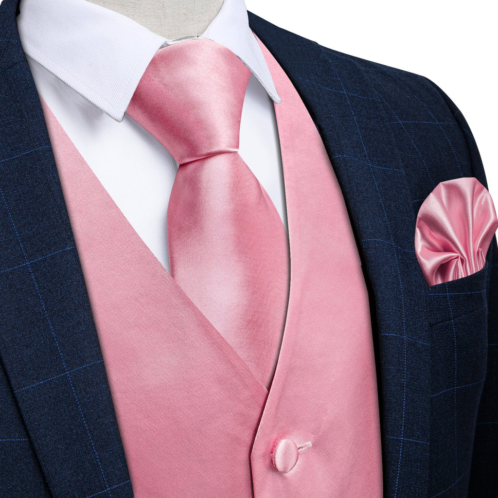GentCrest Pink Solid Vest Set - Image 1