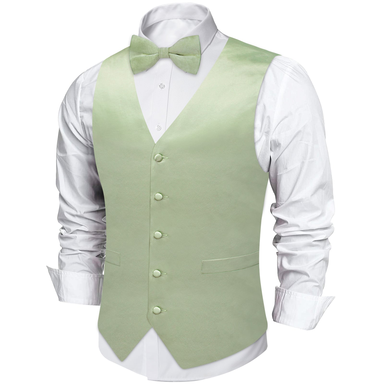 GentCrest Green Solid Vest Set - Image 1